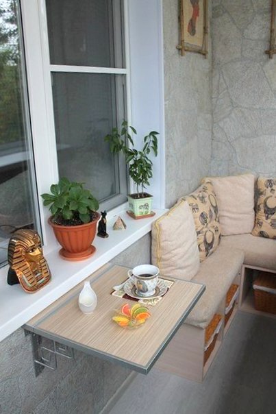 раскладной столик на балкон фото СК Комфорт